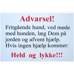 Advarsel skilt 20x30 cm