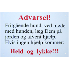 Advarsel skilt 20x30 cm