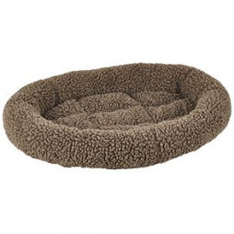 CUSHION SHERPA OVAL BRUN
