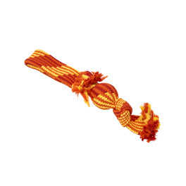 BUSTER Colour Tugger Rope med bold, R&oslash;d/orange/gul, L, 37 cm