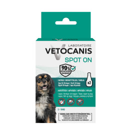Vetocanis Spot-On til hund, naturlig beskyttelse mod fl&aring;ter, lopper og myg